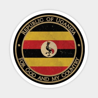 Vintage Republic of Uganda Africa African Flag Magnet